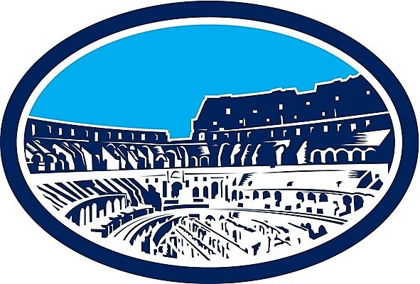 EPS 해외이미지 일러스트 건축양식 경기장 이탈리아 로마 복고 콜로세움 고립 목판화 해외202004 해외일러스트 건축 유럽 스포츠시설 파일형식 벡터 이미지허브