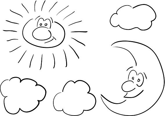 EPS 해외이미지 구름 행복 얼굴 일러스트 자연 하늘 날씨 태양 달 그리기 야간 만화 스케치 심볼 코믹 해외202004 해외일러스트 자연요소 감정 모션 미술 신체부위 생태계 파일형식 벡터 이미지허브
