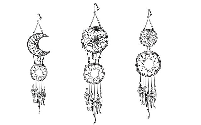EPS 해외이미지 전통 일러스트 사람없음 장식 꿈 구슬 깃털 부적 드림캐쳐 해외202004 해외일러스트 파일형식 벡터 이미지허브
