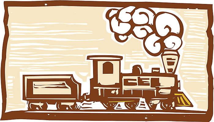 EPS 해외이미지 구름 일러스트 교통시설 기차 수확 수증기 복고 트랙 엔진 목판화 해외202004 해외일러스트 자연요소 육상교통 교통 농업 대중교통 시설 파일형식 벡터 이미지허브