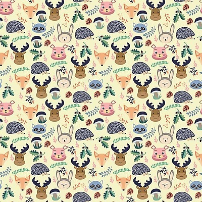 EPS 해외이미지 일러스트 곰 사슴 사람없음 토끼 해외202004 해외일러스트 동물 포유류 반려동물 파일형식 벡터 이미지허브