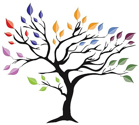 EPS 해외이미지 나무 잎 일러스트 추상 사람없음 컬러풀 해외202004 해외일러스트 식물 컬러 무늬 파일형식 벡터 이미지허브