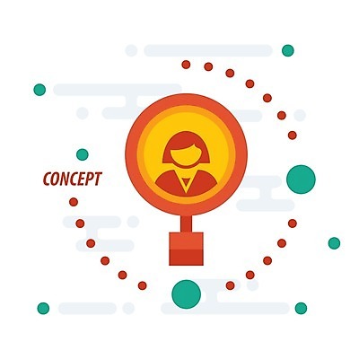 EPS 해외이미지 응시 컨셉 일러스트 유리 사람없음 공구 플랫 확대 심볼 검색 발견 해외202004 해외일러스트 시선 재질 도구 파일형식 벡터 이미지허브