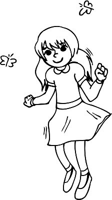 EPS 해외이미지 클립아트 여자 행복 어린이 포즈 일러스트 놀이 미술 사람 그래픽 점프 검은색 기쁨 에너지 흰색 만화 고립 해외202004 해외일러스트 감정 컬러 모션 문화예술 파일형식 벡터 이미지허브