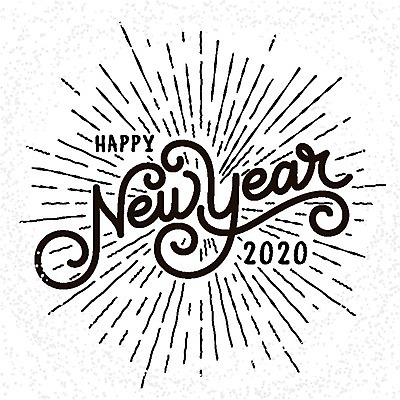 EPS 해외이미지 일러스트 사람없음 축하 해피뉴이어 필기체 레터링 해외202004 해외일러스트 문자 컨셉 새해인사 파일형식 벡터 이미지허브