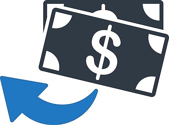 EPS 해외이미지 지폐 돈 일러스트 비즈니스 화살 금융 쇼핑 픽토그램 달러 왼쪽 흰배경 롤 반전 취소 고립 되감기 상형문자 옛날 환불 회복 해외202004 해외일러스트 문자 백그라운드 컨셉 경제 흰색 재산 방향 파일형식 벡터 이미지허브