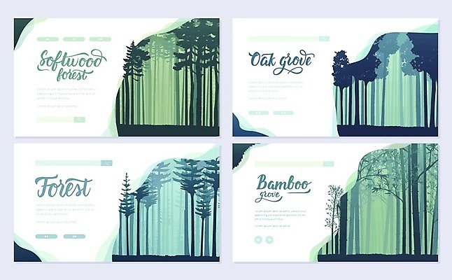 EPS 해외이미지 식물 계절 포스터 일러스트 자연 풍경 팜플렛 사람없음 책 여름 울타리 벚꽃 시골 티켓 잡지 대나무 초대 지역 상록수 사바나 해외202004 해외일러스트 나무 꽃 간행물 담장 생태계 파일형식 벡터 이미지허브