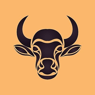 EPS 해외이미지 동물 실루엣 일러스트 포유류 뿔 그래픽 소고기 소 큼 들소 심볼 그림 황소 근육질 고립 해외202004 해외일러스트 근육 촬영기법 육류 크기 몸매 파일형식 벡터 이미지허브