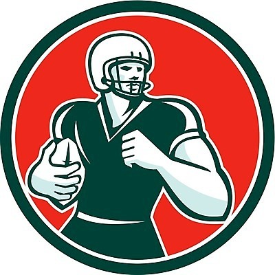 EPS 해외이미지 남자 스포츠 일러스트 공 그래픽 럭비 미식축구 축구 원형 복고 고립 쿼터백 해외202004 해외일러스트 도형 사람 구기 파일형식 벡터 이미지허브