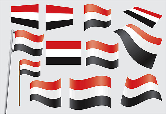 EPS 해외이미지 배너 아시아 일러스트 목재 빨간색 세트 금속 검은색 흰색 깃발 수집 심볼 사인 깃대 고립 예멘 표준 정확 해외202004 해외일러스트 나무 나라 컬러 컨셉 재료 재질 파일형식 벡터 이미지허브