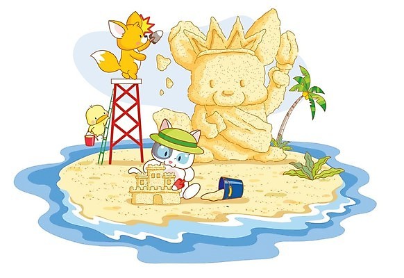 EPS 해외이미지 클립아트 동물 행복 모래 일러스트 휴가 오리 사랑 여름 태양 고양이 화목 그룹 개 만화 다람쥐 해외202004 해외일러스트 자연요소 계절 감정 컨셉 포유류 조류 반려동물 설치류 파일형식 벡터 이미지허브