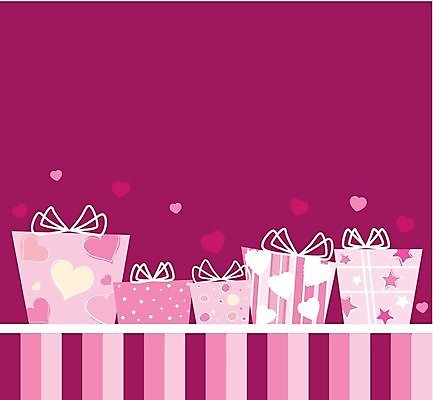 EPS 해외이미지 분홍색 백그라운드 일러스트 발렌타인데이 선물 사람없음 놀람 줄무늬 하트 해외202004 해외일러스트 모양 감정 컬러 무늬 데이이벤트 표정 파일형식 벡터 이미지허브