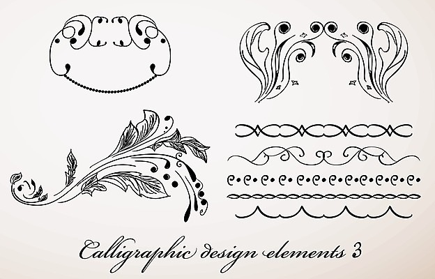 EPS 해외이미지 디자인 일러스트 캘리그라피 프레임 사람없음 세트 빈티지 우아함 고딕 바로크 빅토리아 해외202004 해외일러스트 컨셉 파일형식 벡터 이미지허브