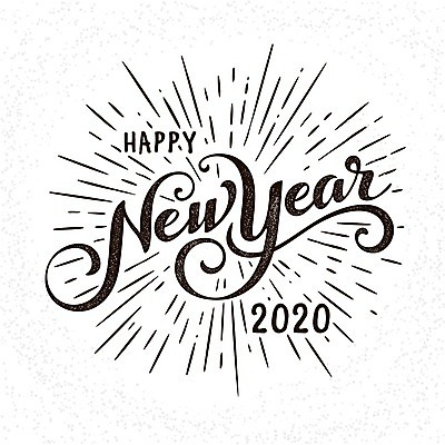 EPS 해외이미지 디자인 일러스트 타이포그라피 사람없음 축하 해피뉴이어 레터링 해외202004 해외일러스트 문자 컨셉 새해인사 파일형식 벡터 이미지허브