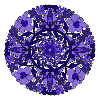 EPS 해외이미지 모양 디자인 꽃 별 백그라운드 꽃무늬 패턴 일러스트 벽지 추상 미술 그래픽 장식 파란색 나뭇가지 원형 그리기 질감 대칭 해외202004 해외일러스트 자연요소 도형 나무 식물 컬러 무늬 모션 문화예술 파일형식 벡터 이미지허브