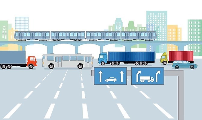 EPS 해외이미지 도로 백그라운드 일러스트 교통시설 자동차 버스 화물 센터 전철 컨테이너 방향 도로표지판 짐차 해외202004 해외일러스트 산업 길 육상교통 교통 대중교통 운송업 표지판 시설 파일형식 벡터 이미지허브