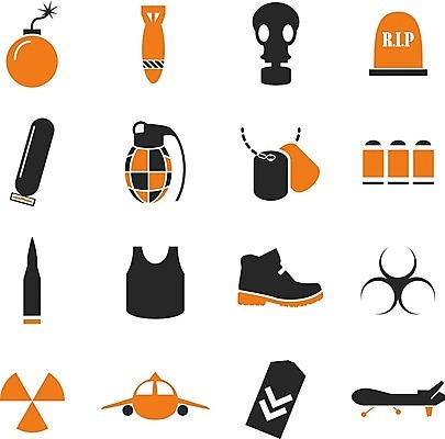 EPS 해외이미지 디자인 별 무기 일러스트 그래픽 장식 세트 총 로켓 흰색 헬멧 폭탄 수집 심볼 군용 전쟁 탱크 육군 대포 병정 총알 수류탄 해외202004 해외일러스트 자연요소 컬러 군대 보호장비 폭발물 파일형식 벡터 이미지허브