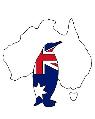 EPS 해외이미지 동물 배너 실루엣 백그라운드 일러스트 조류 빨간색 파란색 흰색 깃발 호주 심볼 사인 펭귄 반구 남쪽 고립 동물상 전국 해외202004 해외일러스트 컬러 촬영기법 조형물 원형 오세아니아 방향 파일형식 벡터 이미지허브