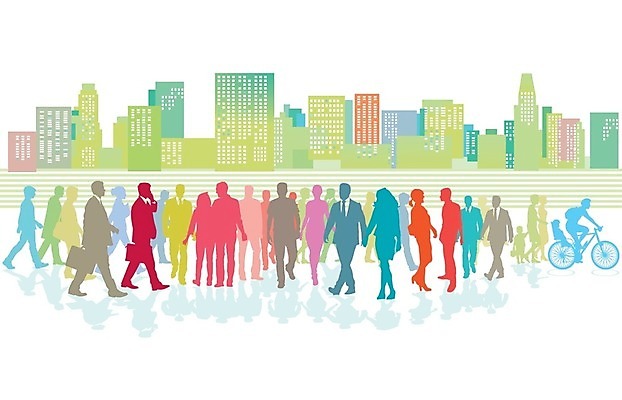 EPS 해외이미지 여자 남자 실루엣 도로 이동 일러스트 비즈니스 거리 사람 여러명 건물 컬러풀 도시 비즈니스맨 비즈니스우먼 그룹 커뮤니티 해외202004 해외일러스트 건축물 길 컬러 다수 컨셉 교통시설 촬영기법 직장인 파일형식 벡터 이미지허브