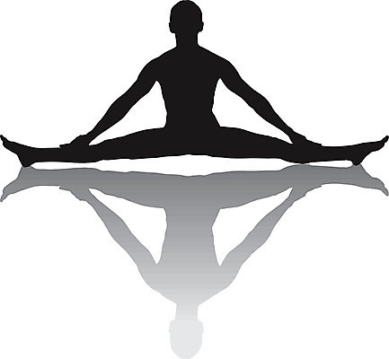 EPS 해외이미지 실루엣 이동 일러스트 건강 운동 반사 검은색 유연 체조 해외202004 해외일러스트 컬러 컨셉 촬영기법 파일형식 벡터 이미지허브