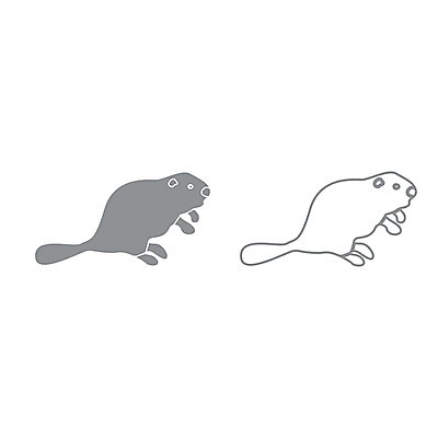 EPS 해외이미지 동물 야생동물 일러스트 포유류 자연 강 세트 회색 유머 설치류 먹기 비버 해외202004 해외일러스트 감정 컬러 모션 생태계 파일형식 벡터 이미지허브