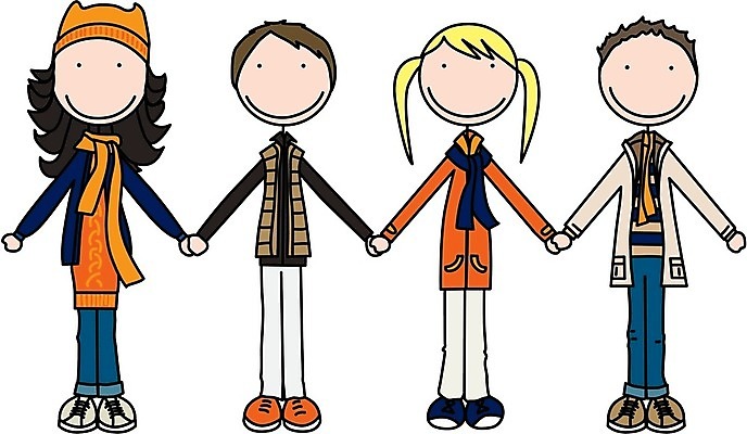 EPS 해외이미지 백인 여자 남자 행복 어린이 선 겨울 일러스트 미소 소년 친구 손잡기 봄 우정 추위 가을 4 그룹 낙서 만화 그림 커뮤니티 해외202004 해외일러스트 서양인 계절 감정 관계 모션 표정 사람 숫자 파일형식 벡터 이미지허브