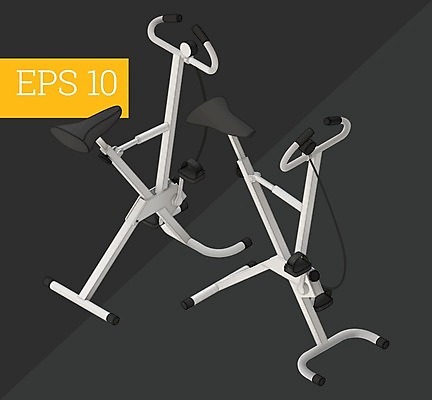 EPS 해외이미지 스포츠 일러스트 건강 운동 3D 자전거 기계 장비 연습 오브젝트 싱글 체육관 사이클링 고립 해외202004 해외일러스트 바이크 육상스포츠 디지털합성 파일형식 벡터 이미지허브