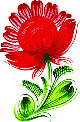 EPS 해외이미지 디자인 꽃 백그라운드 잎 일러스트 수채화 미술 사람없음 빨간색 초록색 손그림 해외202004 해외일러스트 식물 컬러 문화예술 파일형식 벡터 이미지허브