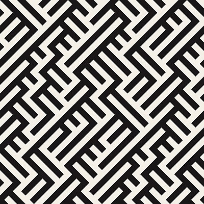 EPS 해외이미지 모양 디자인 선 백그라운드 컨셉 패턴 일러스트 벽지 추상 흑백 미술 그래픽 장식 유행 검은색 손상 흰색 직물 퍼즐 인쇄 타일 질감 정사각형 미로 대각선 루트 복잡 포장소품 스타일 해외202004 해외일러스트 도형 컬러 무늬 포장 문화예술 촬영기법 오브젝트 포장재료 파일형식 벡터 이미지허브