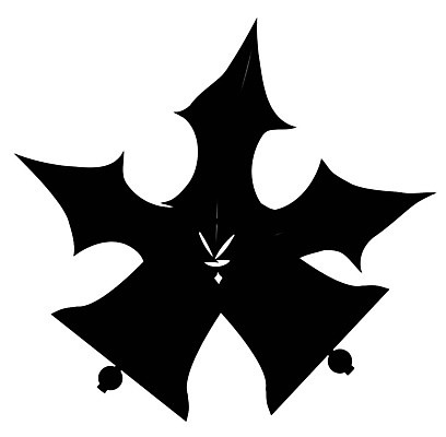 EPS 해외이미지 계절 실루엣 잎 크리스마스 겨울 일러스트 미술 그래픽 종 축하 그림 고립 해외202004 해외일러스트 식물 기념일 컨셉 문화예술 촬영기법 파일형식 벡터 이미지허브