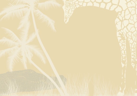 EPS 해외이미지 나무 식물 동물 백그라운드 일러스트 자연 벽지 미술 기린 악어 해외202004 해외일러스트 포유류 파충류 문화예술 생태계 파일형식 벡터 이미지허브