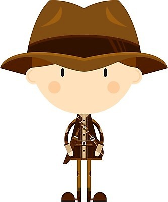 EPS 해외이미지 일러스트 사람 탐험 만화 모험가 사파리 페도라 고립 해외202004 해외일러스트 모자_잡화 파일형식 벡터 이미지허브