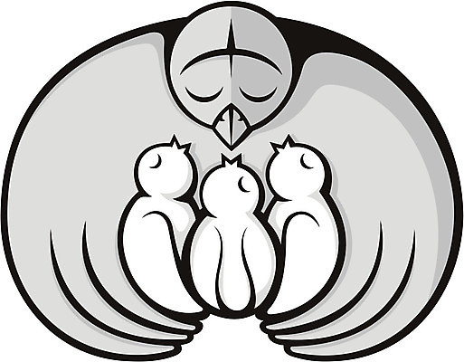 EPS 해외이미지 동물 일러스트 가족 포옹 조류 엄마 회색 아기 아빠 보호 돌봄 수유 해외202004 해외일러스트 컬러 컨셉 관계 안기 모션 사람 파일형식 벡터 이미지허브