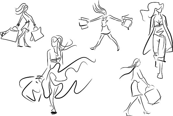 EPS 해외이미지 전신 캐릭터 디자인 여자 선 가방 일러스트 흑백 사람 그래픽 쇼핑 세트 유행 판매 걷기 낙서 구매 스케치 고객 그림 상업 소매 엘리먼트 해외202004 해외일러스트 일러캐릭터 잡화 모션 촬영기법 미술 파일형식 벡터 이미지허브