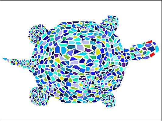 EPS 해외이미지 동물 디자인 일러스트 자연 미술 반려동물 껍질 행운 거북이 그림 모자이크 해외202004 해외일러스트 컨셉 파충류 문화예술 생태계 파일형식 벡터 이미지허브