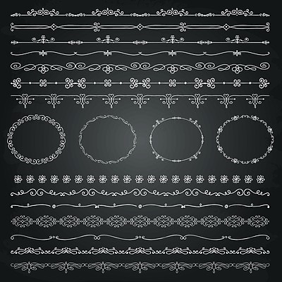 EPS 해외이미지 디자인 선 일러스트 프레임 사람없음 세트 빈티지 원형 우아함 테두리 고딕 바로크 빅토리아 해외202004 해외일러스트 도형 컨셉 파일형식 벡터 이미지허브