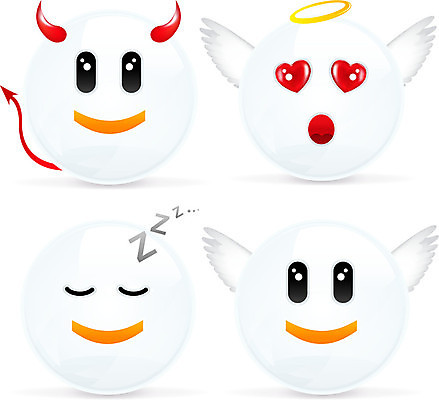 EPS 해외이미지 행복 얼굴 인터넷 날개 일러스트 천사 사랑 미술 미소 웃음 여름 머리 흰색 하트 표현 잠 입 유머 치아 악마 오브젝트 만족 의견 해외202004 해외일러스트 모양 계절 감정 컬러 문화예술 표정 신체부위 소화기관 파일형식 벡터 이미지허브