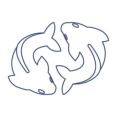 EPS 해외이미지 선 일러스트 어류 별자리 만화 사인 심플 점성술 물고기자리 월 얇은 해외202004 해외일러스트 수중동물 날짜 파일형식 벡터 이미지허브