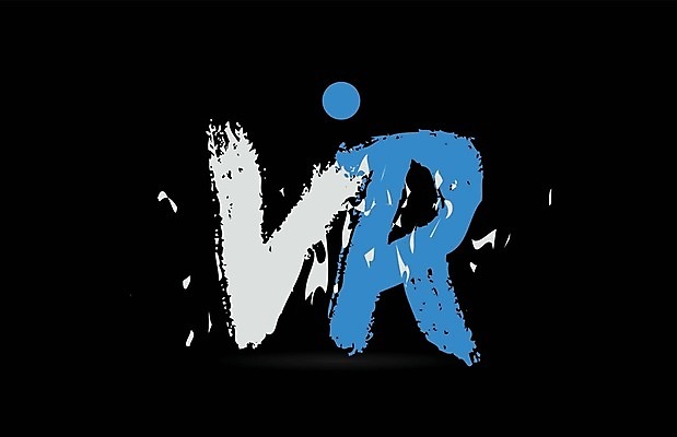 EPS 해외이미지 모양 템플릿 디자인 알파벳 백그라운드 일러스트 회사 비즈니스 추상 타이포그라피 파란색 검은색 흰색 편지 심볼 신분 R 그런지 엘리먼트 활자 레터링 가상현실 해외202004 해외일러스트 문자 영어 컬러 무늬 활자판 파일형식 벡터 이미지허브