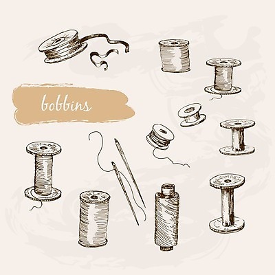 EPS 해외이미지 선 백그라운드 일러스트 장신구 추상 취미 세트 수확 면 고리 뜨개질 실 낙서 상품 바느질 스케치 공예 그림 얼레 해외202004 해외일러스트 무늬 농업 미술 파일형식 벡터 이미지허브