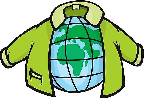 EPS 해외이미지 지구 겨울 일러스트 초록색 지구본 환경 재킷 직물 보호 만화 해외202004 해외일러스트 계절 컬러 컨셉 외투 파일형식 벡터 이미지허브