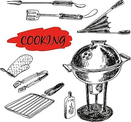 EPS 해외이미지 실루엣 음식 포크 일러스트 집게 요리 세트 주방 식당 검은색 뜨거움 그리기 그릴 낙서 바비큐 스케치 수집 삽 심볼 향수 사인 그림 복고 고립 암탉 해외202004 손모아장갑 해외일러스트 식기 컬러 장갑 모션 주방용품 촬영기법 미술 상점 화장품 닭 암컷 파일형식 벡터 이미지허브