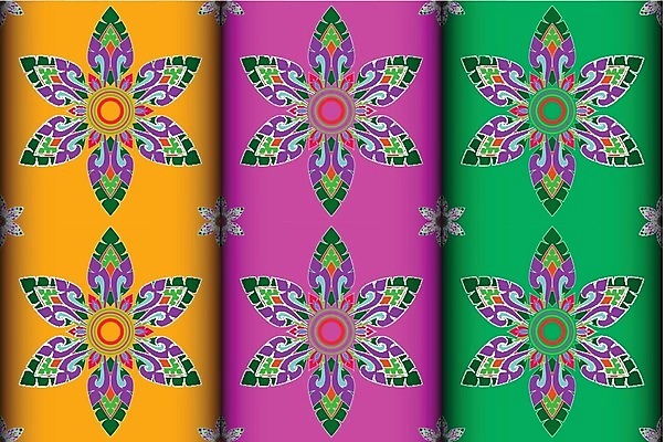 EPS 해외이미지 모양 디자인 백그라운드 패턴 일러스트 태국 벽지 추상 그래픽 장식 컬러풀 직물 해외202004 해외일러스트 아시아 컬러 무늬 파일형식 벡터 이미지허브