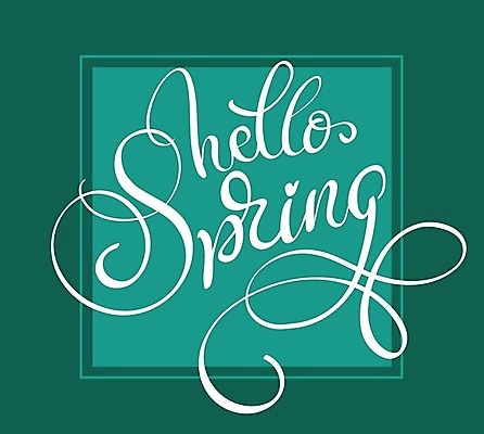 EPS 해외이미지 디자인 백그라운드 일러스트 캘리그라피 텍스트 미술 타이포그라피 사람없음 초록색 단어 봄 축하 메시지 그림 복고 엘리먼트 핸드메이드 레터링 스타일 해외202004 해외일러스트 문자 계절 컬러 컨셉 문화예술 파일형식 벡터 이미지허브