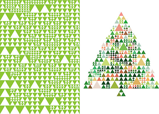 EPS 해외이미지 나무 실루엣 크리스마스 일러스트 사람없음 모자이크 폴리곤 해외202004 해외일러스트 식물 기념일 촬영기법 파일형식 벡터 이미지허브