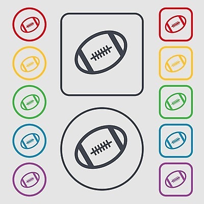 EPS 해외이미지 스포츠 일러스트 공 그래픽 럭비 축구 경쟁 장비 게임 심볼 오브젝트 사인 골 해외202004 해외일러스트 컨셉 놀이 구기 파일형식 벡터 이미지허브