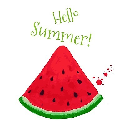 EPS 해외이미지 조각 일러스트 수박 타이포그라피 사람없음 빨간색 그림 해외202004 해외일러스트 문자 컬러 과일 파일형식 벡터 이미지허브