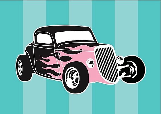 EPS 해외이미지 문화 일러스트 자동차 수확 바퀴 뜨거움 당기기 크루즈 문신 속도 복고 스포츠카 자동 개조 해외202004 해외일러스트 육상교통 농업 배_교통 모션 파일형식 벡터 이미지허브