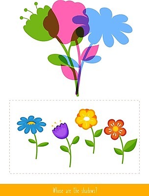 EPS 해외이미지 식물 어린이교육 교육 꽃 실루엣 일러스트 미술 사람없음 정원 그림 유아교육 학습지 해외202004 워크북 해외일러스트 문화예술 교재 촬영기법 파일형식 벡터 이미지허브