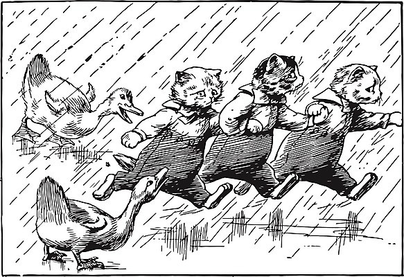 EPS 해외이미지 새끼 여러마리 일러스트 오리 사람없음 걷기 손잡기 검은색 고양이 무서움 라인아트 그림 판화 빗길 해외202004 겁주기 해외일러스트 동물 감정 길 선 컬러 다수 포유류 모션 조류 미술 반려동물 파일형식 벡터 이미지허브